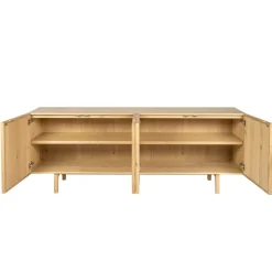Credenze E Cassettiere-Madia 4 ante in rovere (200 x 80 cm) Olys