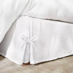 Mantovana garza di cotone (180 x 200 cm) Gaïa Bianco chantilly