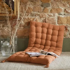 Materasso da pavimento garza di cotone (60 x 120 cm) Gaïa Albicocca