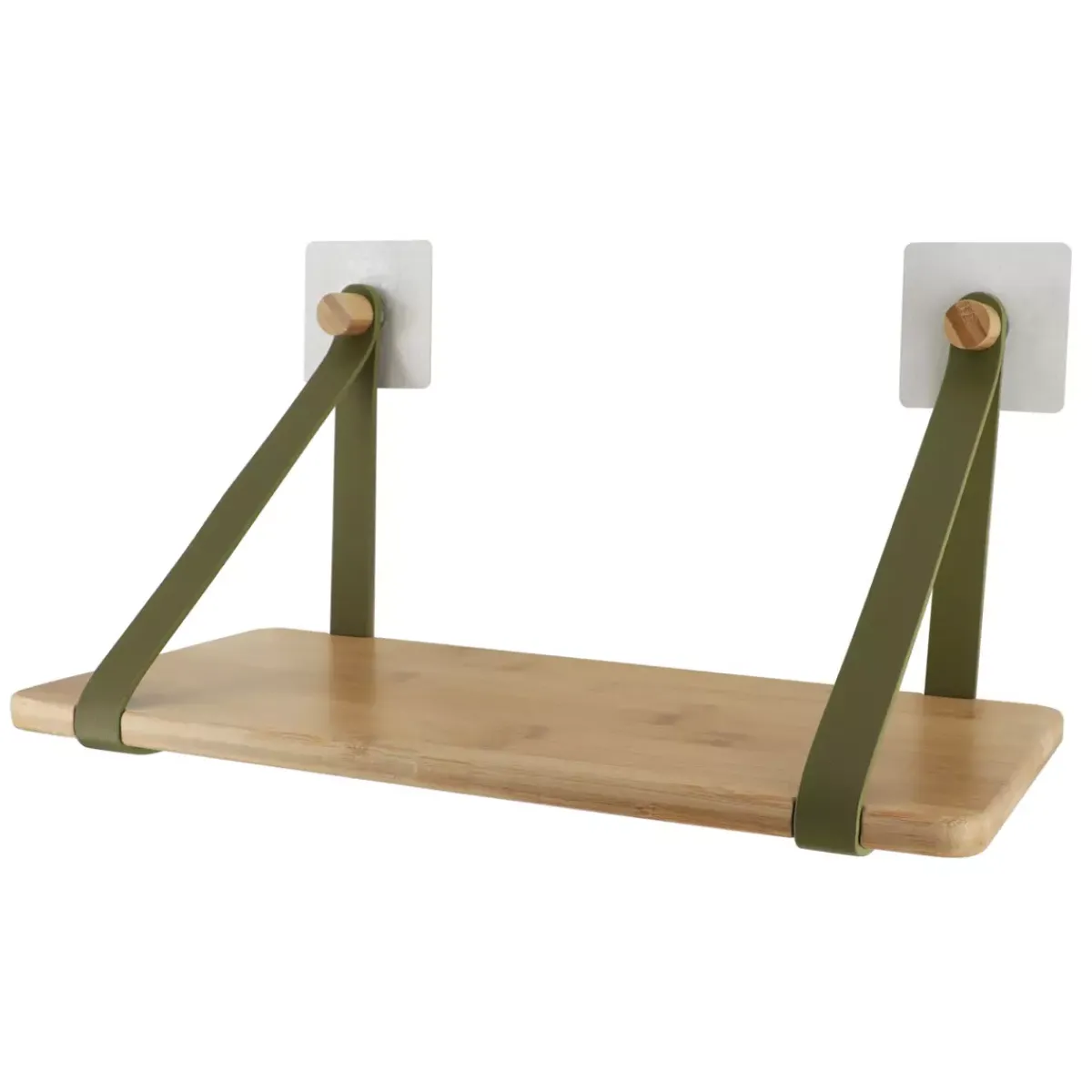 TENDANCE Contenitori Bagno|Mobili Bagno-Mensola adesiva bambù Easy Chic Cachi