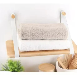 TENDANCE Contenitori Bagno|Mobili Bagno-Mensola adesiva bambù Easy Chic