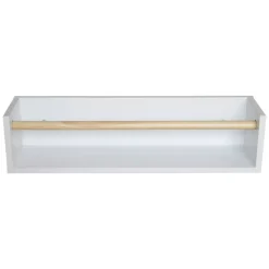 EMINZA Mobili Bambini-Mensola da parete bambino legno (H12 cm) Zoa Bianca