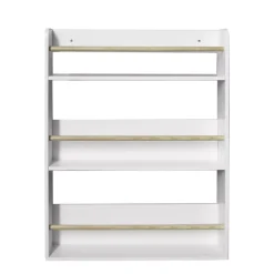 EMINZA Mobili Bambini-Mensola da parete bambino legno 3 livelli (H80 cm) Zoa Bianca