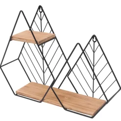 EMINZA Mensole-Mensola da parete in legno e metallo (48 x Alt 36 cm) Urban Loft