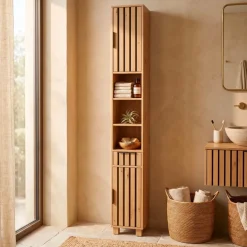 TENDANCE Contenitori Bagno|Mobili Bagno-Mobile colonna bagno in legno (180 x 20 cm) Karma