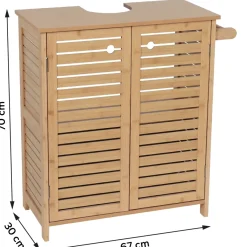 TENDANCE Contenitori Bagno|Mobili Bagno-Mobile da bagno con porta asciugamani (67 x H70 cm) Trinidad