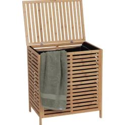TENDANCE Accessori Bagno|Mobili Bagno-Mobile portabiancheria in bambù (53 x H60 cm) Harmonie