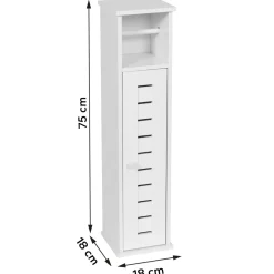 TENDANCE Contenitori Bagno|Mobili Bagno-Mobile portarotolo carta igienica con riserva (H75 cm) Santorin