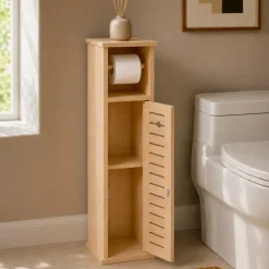 TENDANCE Contenitori Bagno|Mobili Bagno-Mobile porta rotolo carta igienica con riserva (H75 cm) Trinidad