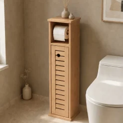 TENDANCE Contenitori Bagno|Mobili Bagno-Mobile porta rotolo carta igienica con riserva (H75 cm) Trinidad