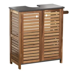 TENDANCE Contenitori Bagno|Mobili Bagno-Mobile sotto lavabo con porta asciugamani Elément Acacia