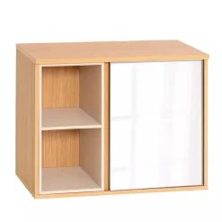 TENDANCE Contenitori Bagno|Mobili Bagno-Mobiletto alto per bagno in legno 2 nicchie (45 x 60 cm) Rivoli