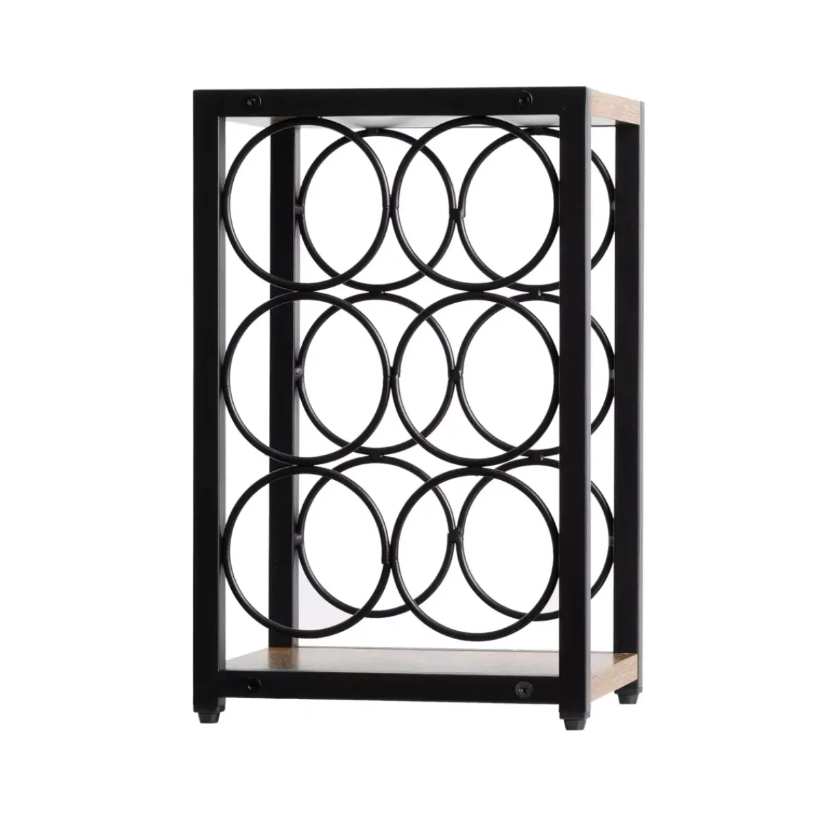EMINZA Mobili Portabottiglie-mobiletto portabottiglie industriale 6 scompartimenti (H20 cm) Sacha