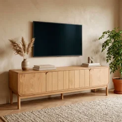Mobile Tv-Mobile TV 4 ante in rovere (180 x 55 cm) Tulum