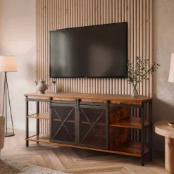 EMINZA Mobile Tv-Mobile TV in legno e metallo (140 cm) Basko
