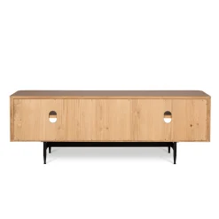 Mobile Tv-Mobile TV 4 nicchie in rovere massiccio (130 x 42 cm) Rytm