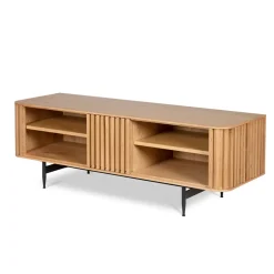 Mobile Tv-Mobile TV 4 nicchie in rovere massiccio (130 x 42 cm) Rytm