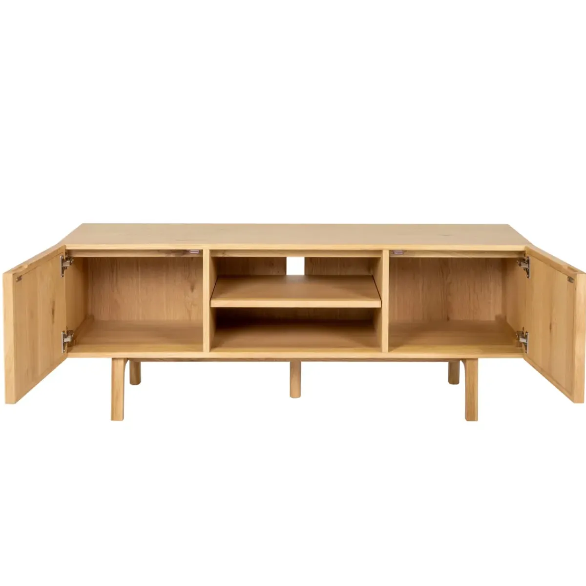 Mobile Tv-Mobile TV 2 scomparti 2 ante in rovere (140 x 55 cm) Olys