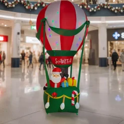 KOOPMAN Babbo Natale Animali E Personaggi|Personaggi E Oggetti Grande Dimensione-Mongolfiera e Babbo Natale gonfiabile (H210 cm) Santa Claus