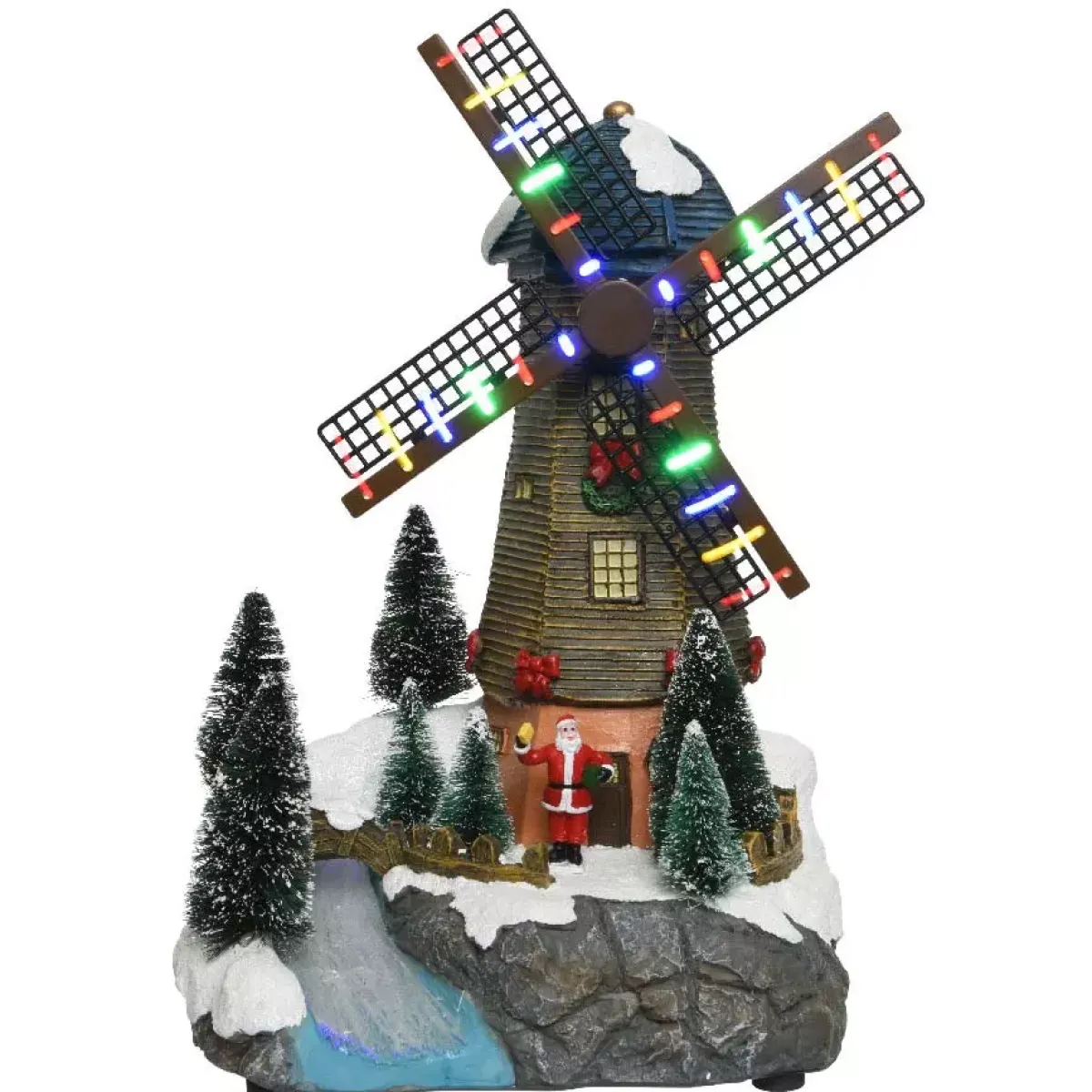 KAEMINGK Villaggio Di Natale Luminoso-Mulino a vento Illuminato Raoul a pile