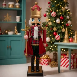 EMINZA Babbo Natale Animali E Personaggi|Personaggi E Oggetti Grande Dimensione-Musicista in legno Pavel grande modello H160 cm