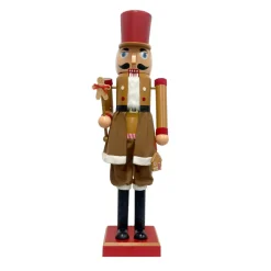 EMINZA Babbo Natale Animali E Personaggi|Personaggi E Oggetti Grande Dimensione-Musicista Schiaccianoci (H154 cm) musicale e animato Cookie