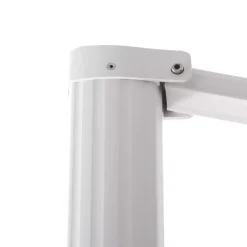 MOBELLIA Ombrelloni Da Giardino-Ombrellone decentrato quadrato in alluminio con base (3 x 3 m) Elyra Bianco