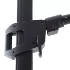 MOBELLIA Ombrelloni Da Giardino-Ombrellone decentrato quadrato in alluminio con base (3 x 3 m) Elyra Antracite