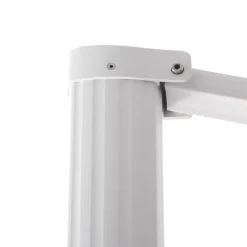 MOBELLIA Ombrelloni Da Giardino-Ombrellone decentrato quadrato in alluminio con base (3 x 3 m) Elyra Bianco