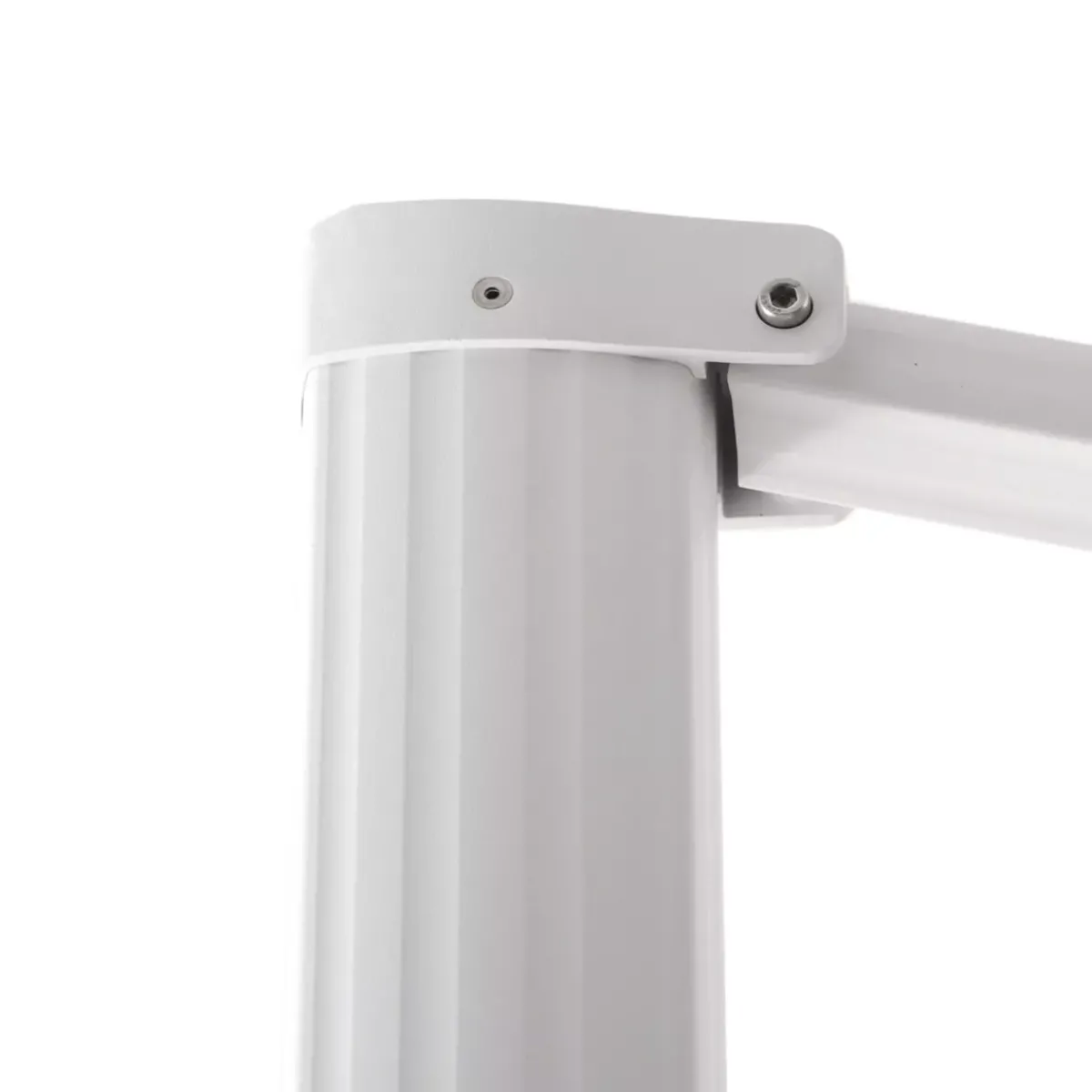MOBELLIA Ombrelloni Da Giardino-Ombrellone decentrato quadrato in alluminio con base (3 x 3 m) Elyra Bianco e Antracite