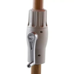 MOBELLIA Ombrelloni Da Giardino-Ombrellone rotondo in alluminio (D3,3 m) Elyra effetto legno e Verde oliva