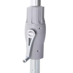 MOBELLIA Ombrelloni Da Giardino-Ombrellone rotondo in alluminio (D3,3 m) Elyra Metallizzato brillante e Grigio