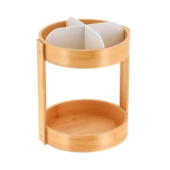 TENDANCE Accessori Bagno-Organizzatore da bagno girevole in bambù Naturo