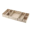 TENDANCE Accessori Bagno-Organizzatore per cassetto bagno 7 cesti intrecciati Oro