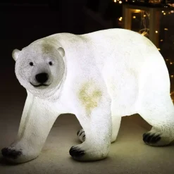 EMINZA Oggetti Decorativi E Illuminati-Orso polare luminoso 8 LED (H35 cm) Viken