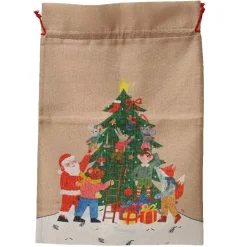 KAEMINGK Calza E Berretto E Vestito Di Natale|Decorazioni E Oggetti Natalizi-Pacco regalo in tessuto L'heure des cadeaux
