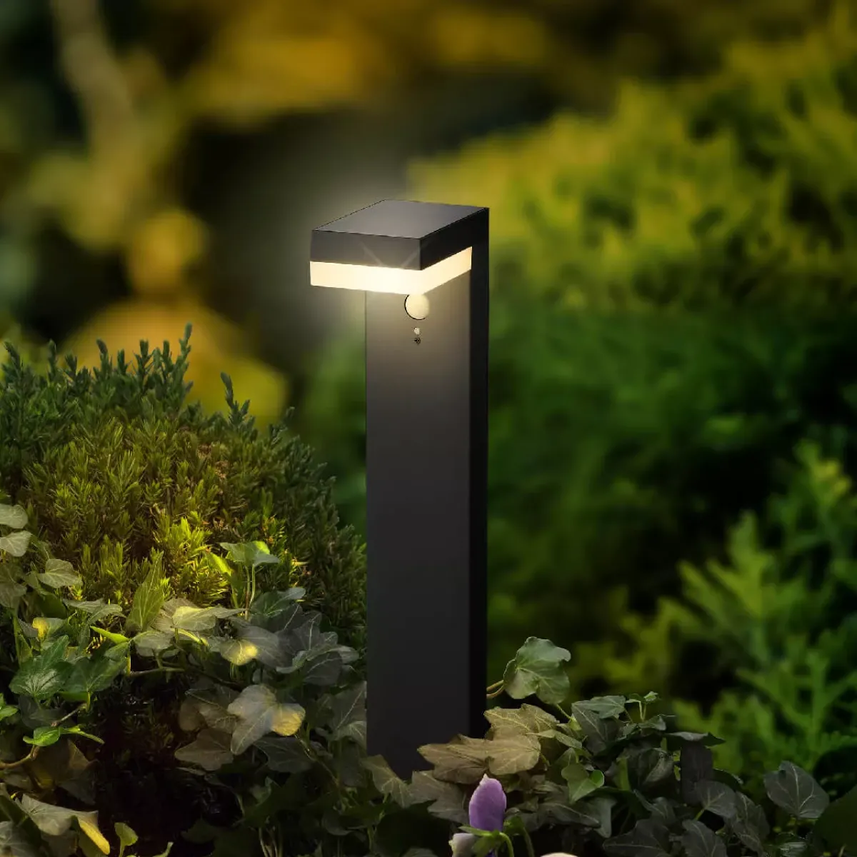 #N/A Luci Per Esterno-Paletto da giardino solare 40 LED 600 lumen (H50 cm) Elite Grigio