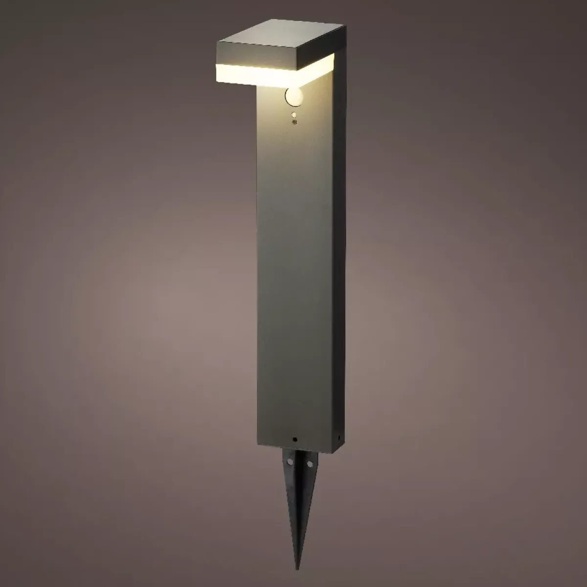 #N/A Luci Per Esterno-Paletto da giardino solare 40 LED 600 lumen (H50 cm) Elite Grigio