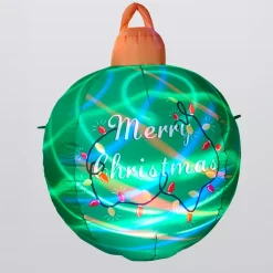 KOOPMAN Oggetti Decorativi E Illuminati-Palla di Natale gonfiabile e luminosa LED (D90 cm) Merry Christmas