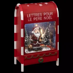 Feeric Lights & Christmas Decorazioni E Oggetti Natalizi|Oggetti Decorativi E Illuminati-Palla di neve luminosa 12 LED (H40 cm) Casella postale di Babbo Natale
