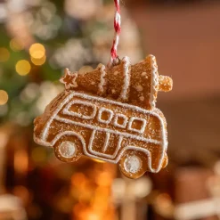 KAEMINGK Addobbi Natalizi-Pallina di Natale da appendere (H7 cm) Pan di zenzero goloso