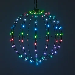 KOOPMAN Oggetti Decorativi E Illuminati|Decorazioni E Oggetti Natalizi-Palloncino Luminoso Digitale 168 LED (D40 cm) Pieghevole