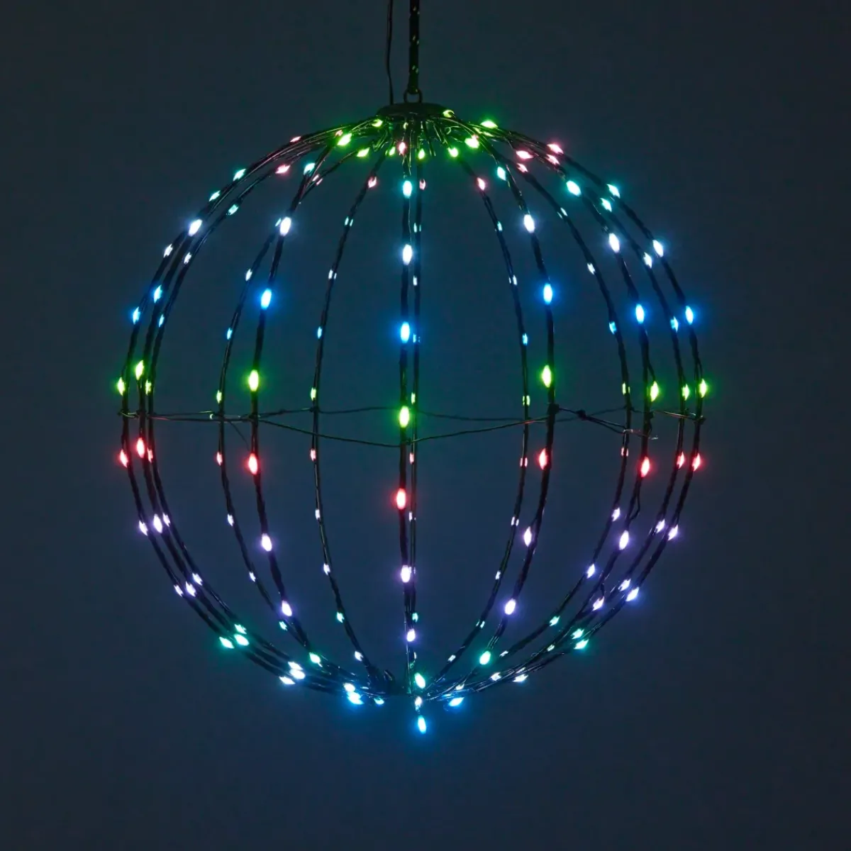 KOOPMAN Oggetti Decorativi E Illuminati|Decorazioni E Oggetti Natalizi-Palloncino Luminoso Digitale 168 LED (D40 cm) Pieghevole
