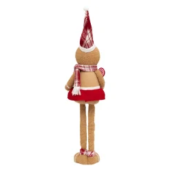 Babbo Natale Animali E Personaggi-Pan di zenzero con gambe telescopiche (H89 cm) Miss Natale
