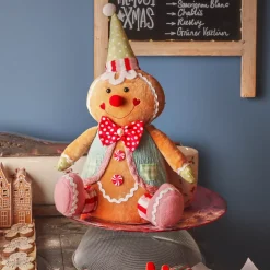 KAEMINGK Babbo Natale Animali E Personaggi-Pan di zenzero decorativo seduto (H40 cm) Johnny il Clown