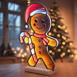 KAEMINGK Oggetti Decorativi E Illuminati|Decorazioni E Oggetti Natalizi-Pan di zenzero luminoso 201 LED (H38 cm) Bastoncino di zucchero Infinity