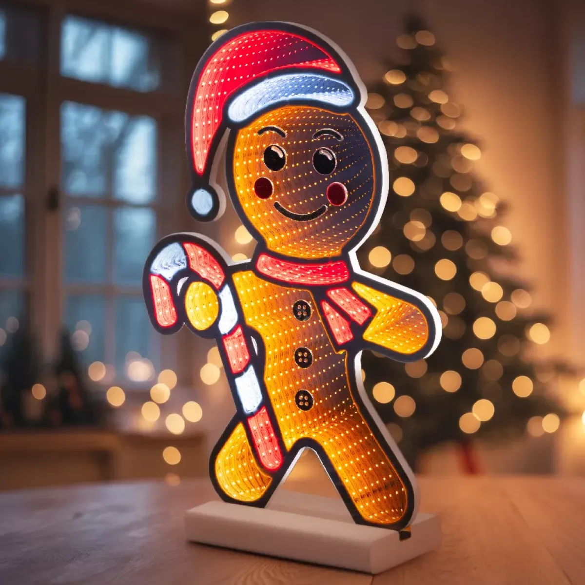 KAEMINGK Oggetti Decorativi E Illuminati|Decorazioni E Oggetti Natalizi-Pan di zenzero luminoso 201 LED (H38 cm) Bastoncino di zucchero Infinity