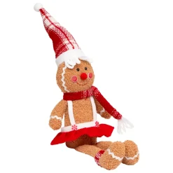 JJA Babbo Natale Animali E Personaggi-Pan di zenzero seduto (H43 cm) Miss Natale