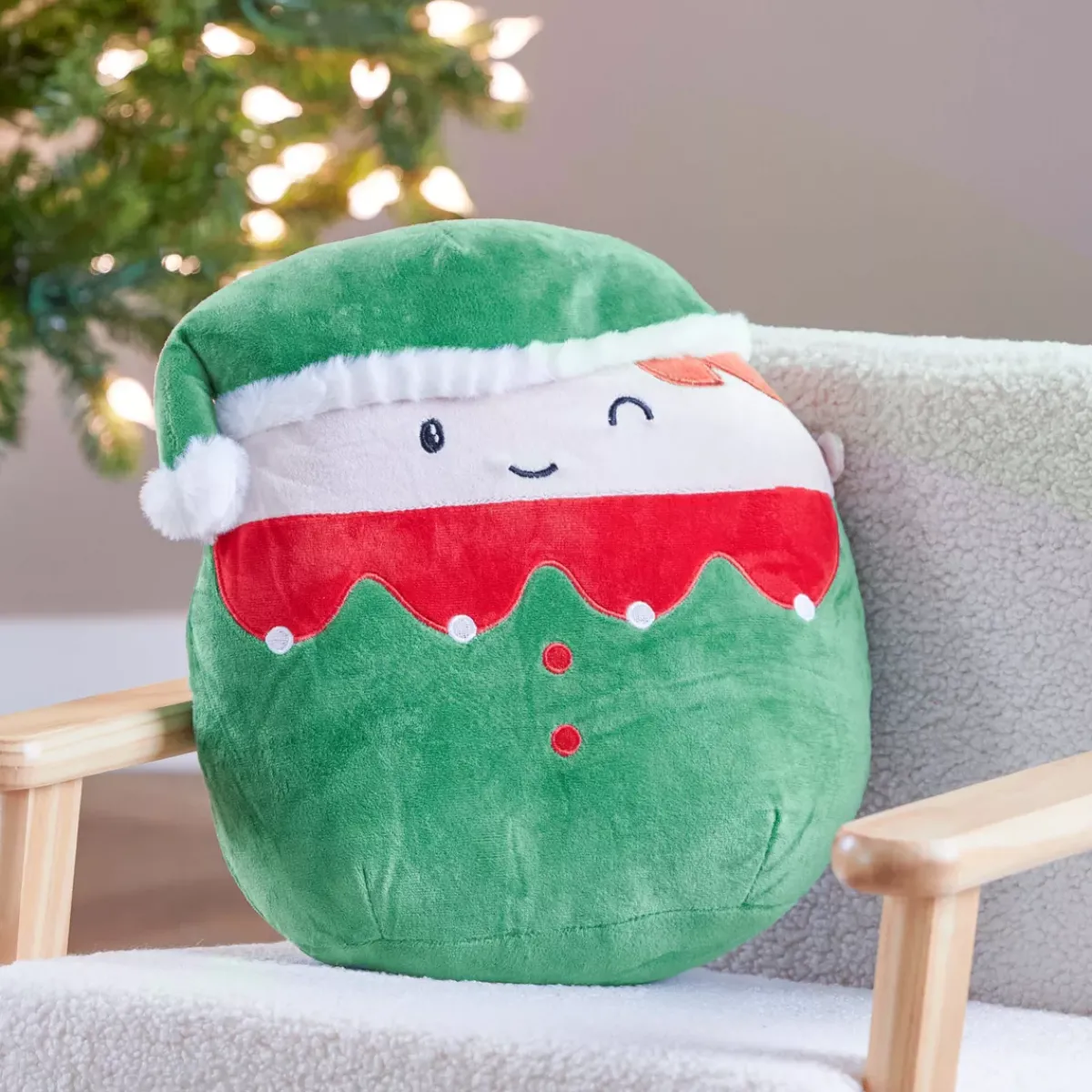 JJA Babbo Natale Animali E Personaggi-Peluche (H32 cm) Folletto di Natale Allegro