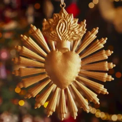 KAEMINGK Addobbi Natalizi-Pendente di Natale in metallo (D14 cm) Exvoto di Natale antico